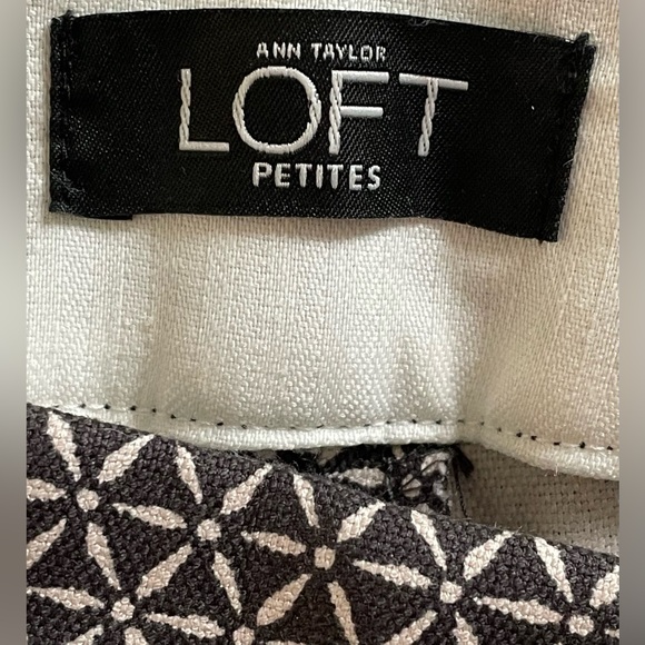 Ann Taylor LOFT Women’s Size 12 Petite Brown & Beige Marisa Ankle Pant - Picture 6 of 7